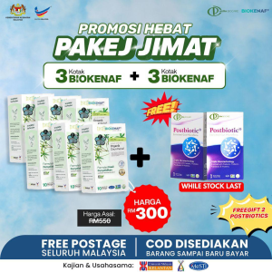 PAKEJ JIMAT (6 KOTAK BIOKENAF + 2 POSTBIOTIC)